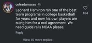 A fan reacts to Hamilton news. (Instagram)